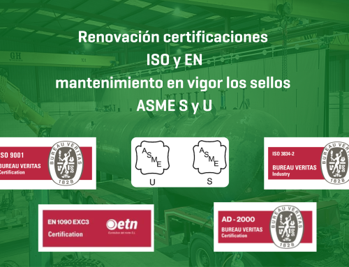 Eurotubos del Norte renueva sus certificaciones ISO y EN y mantiene en vigor los sellos ASME S, U y AD 2000